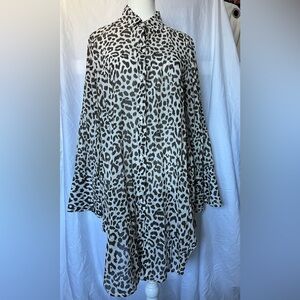 J. Crew  Animal Print Button Down Shirt